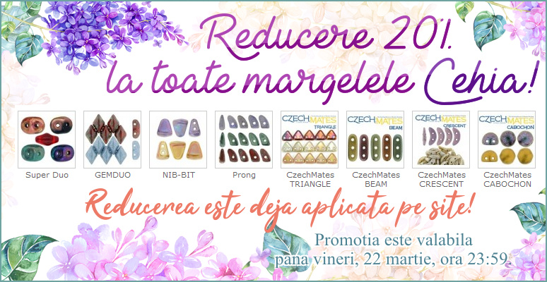 Reducere de 20% la margele Cehia! Reducere de 20% la margele Cehia!
