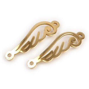 Link otel inoxidabil 201 auriu aripa 32,5x10mm
