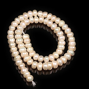 Sirag perle de cultura rondele aprox. 6,5-8,5x4,5-5,5mm