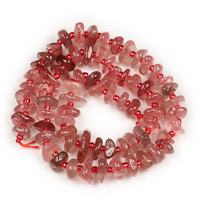 Sirag strawberry quartz nuggets 8-11x9-14x1,5-5mm