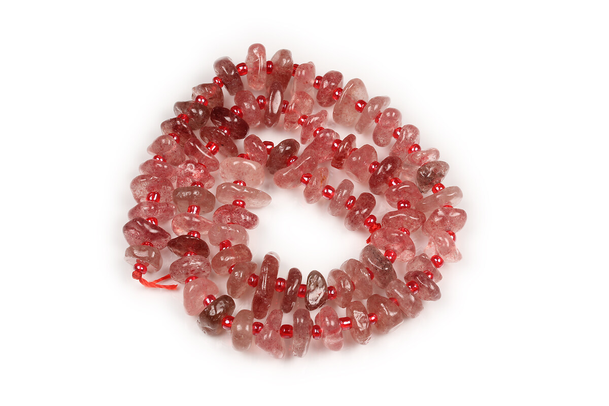 Sirag strawberry quartz nuggets 8-11x9-14x1,5-5mm