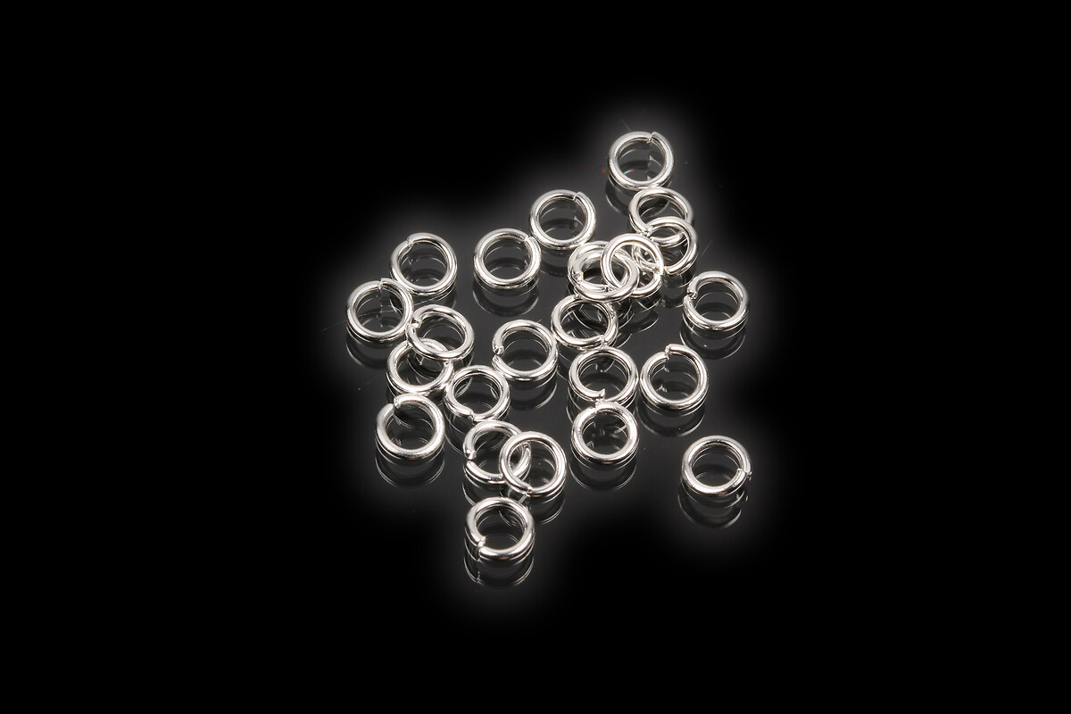 Zale argintiu deschis 4mm (grosime 0,7mm) 5 grame