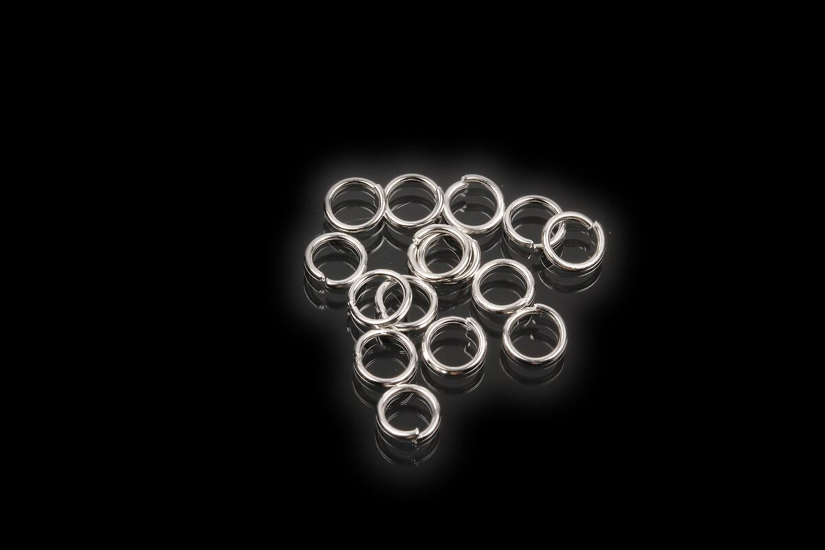 Zale argintiu deschis 5mm (grosime 0,7mm) 5 grame
