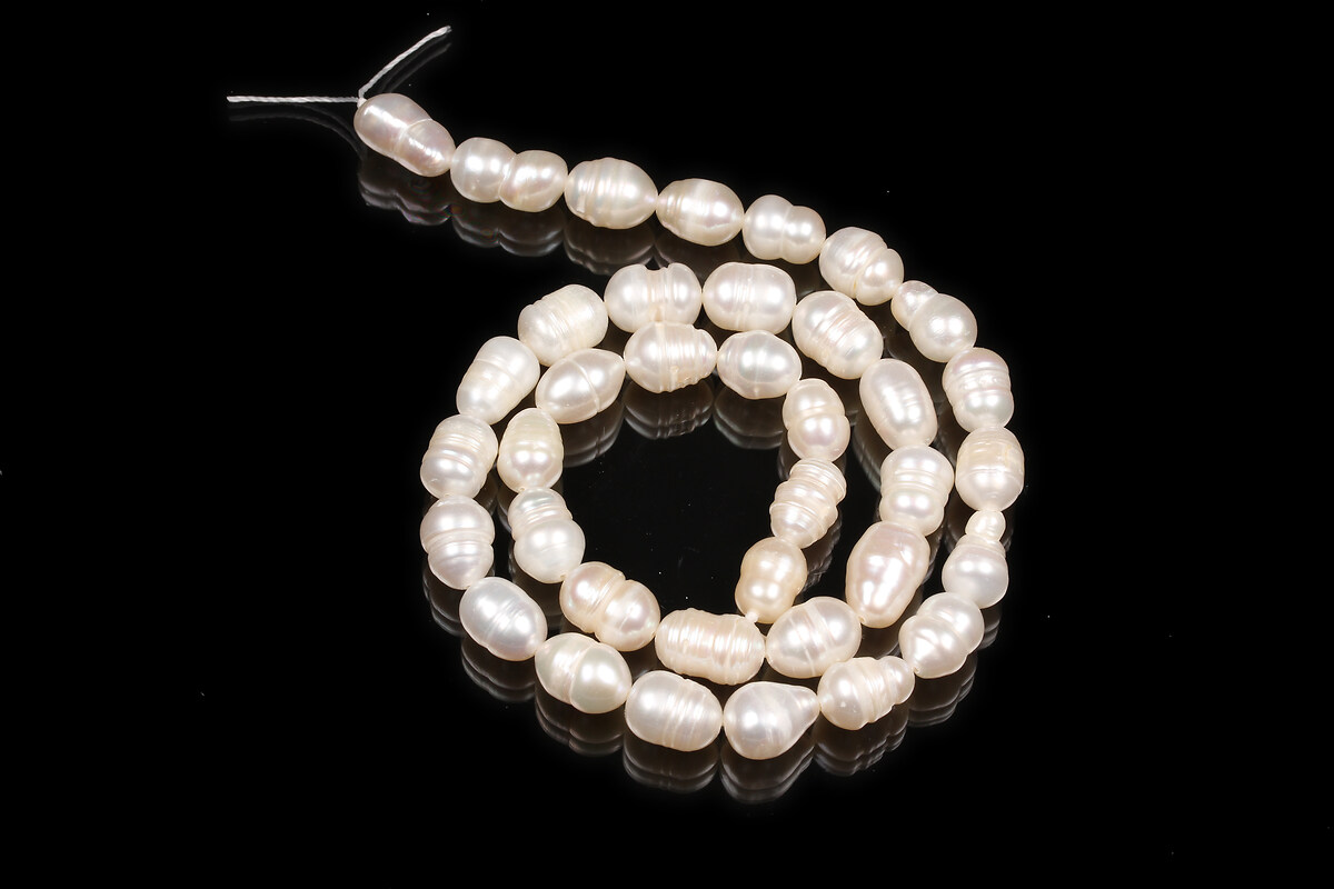 Sirag perle de cultura crem aprox. 8,5-12x6,5-7,5mm