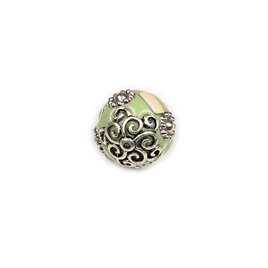 Margele indoneziene aprox. 19mm - verde deschis