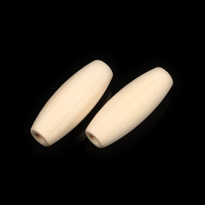 Margele lemn natural oval 32x12mm