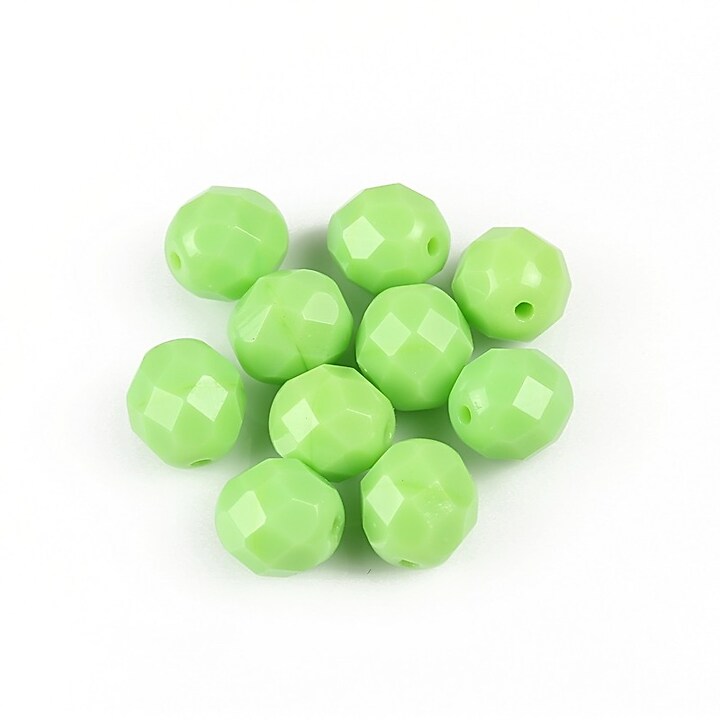 Margele fire polish 8mm - Opaque Olivine