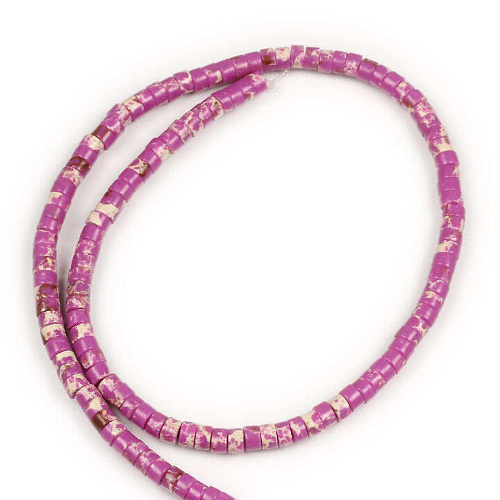 Margele regalite de sinteza rondele 2x3mm (sirag) - roz