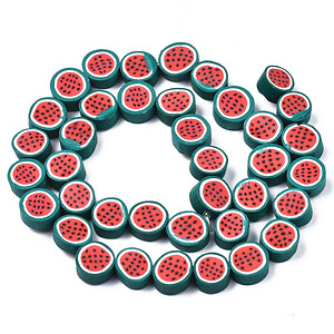 Sirag margele polimer rasina felie pepene 8,5-11x4mm