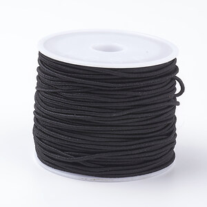 Elastic negru grosime 0,6mm, rola de aprox. 32m