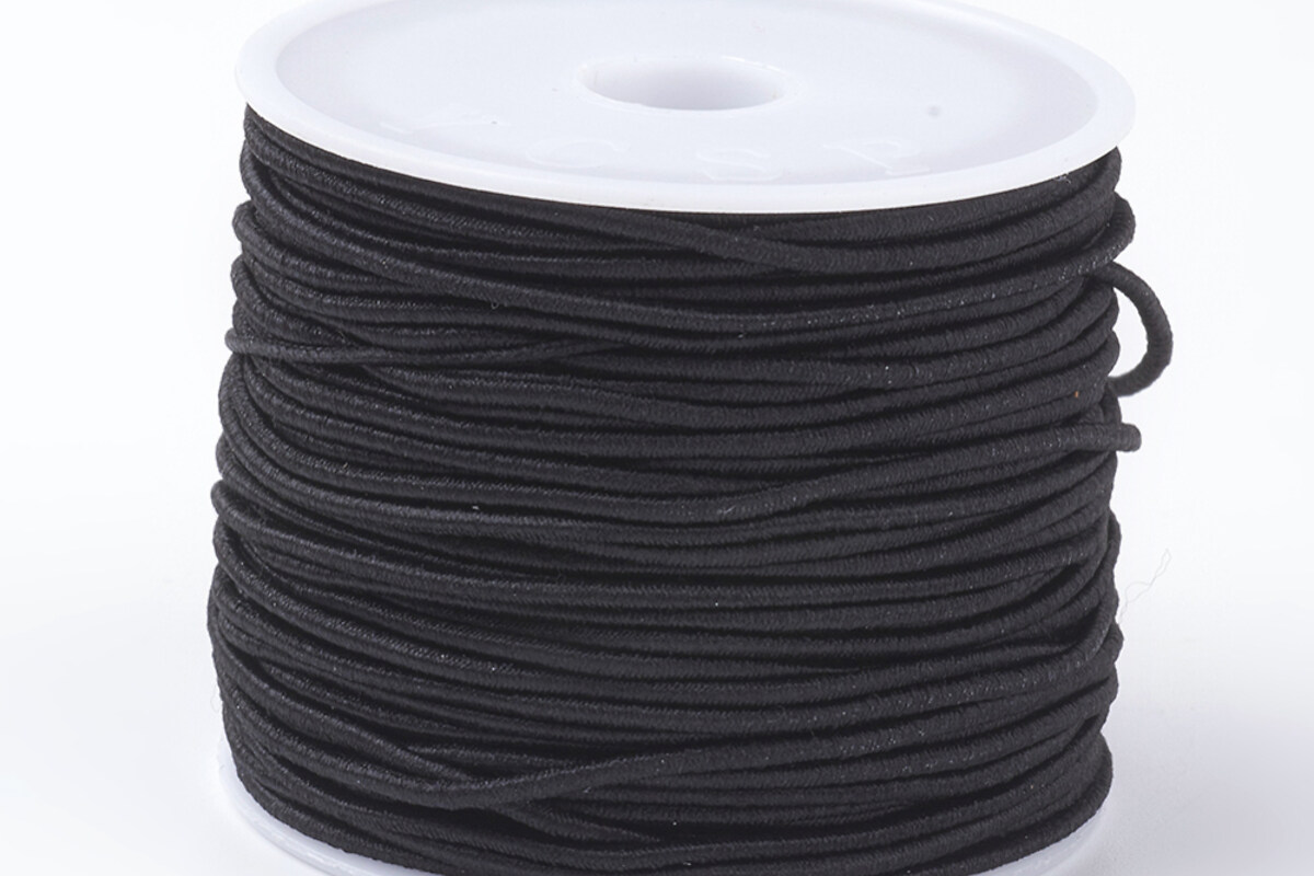 Elastic negru grosime 0,6mm, rola de aprox. 32m