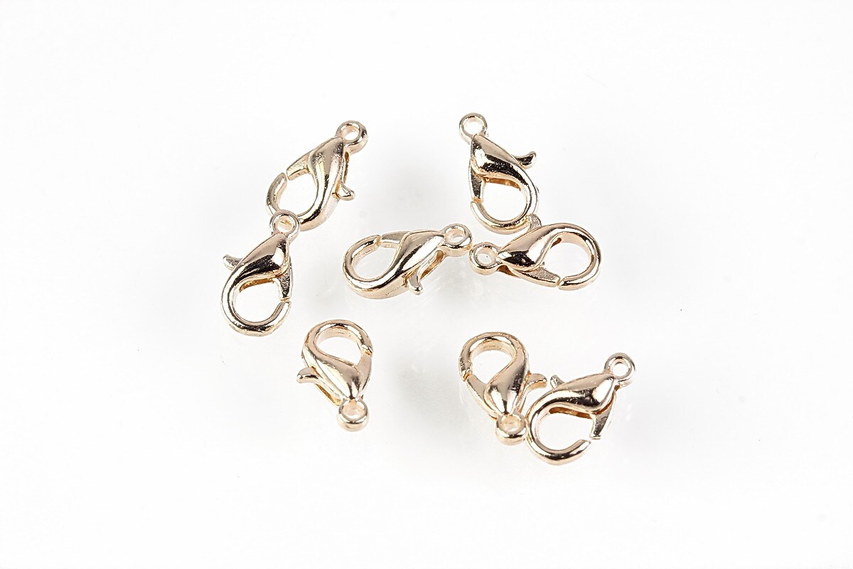 Inchizatoare lobster auriu rose gold 10x6mm