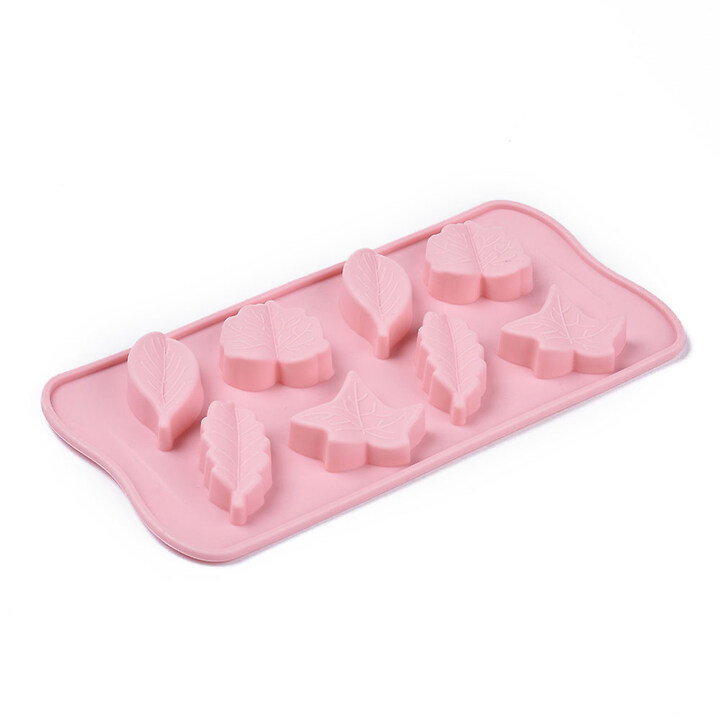 Matrita din silicon alimentar decoratiuni frunze pentru fondant sau rasina 205x108mm