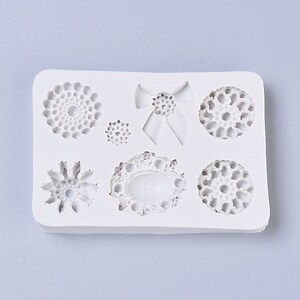 Matrita din silicon alimentar decoratiuni flori pentru fondant sau rasina 86x123x12,5mm