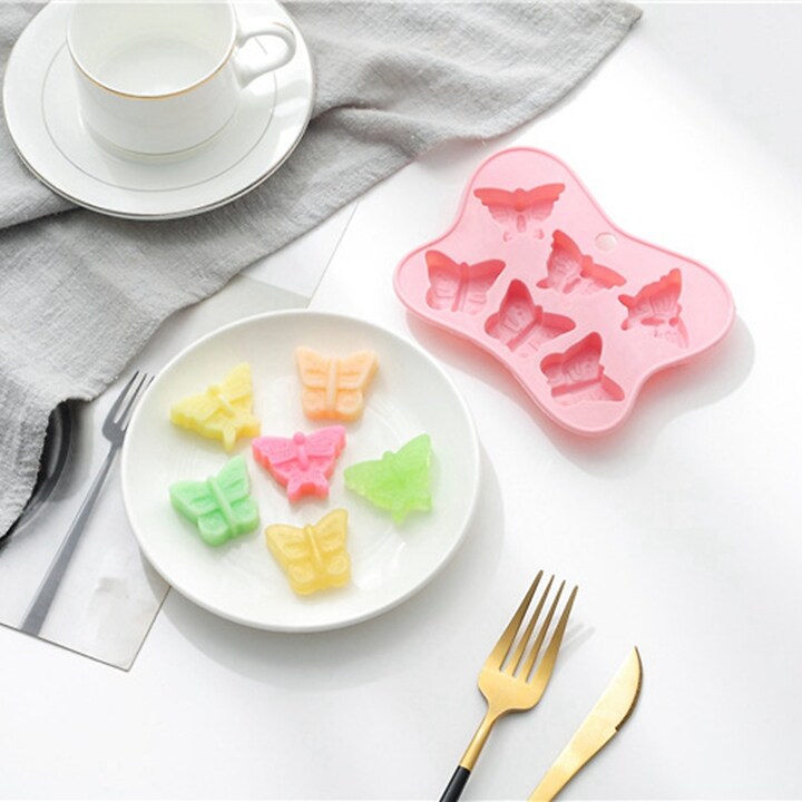 Matrita din silicon alimentar fluturi pentru fondant sau rasina 137x102x12,5mm