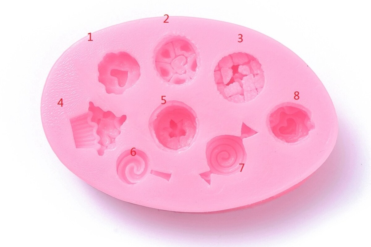 Matrita din silicon alimentar dulciuri pentru fondant sau rasina 83x55x16mm