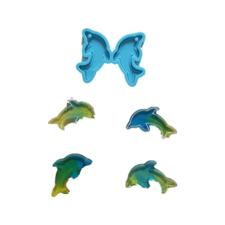 Matrita din silicon pentru pandantive din rasina delfin 40x50x4mm