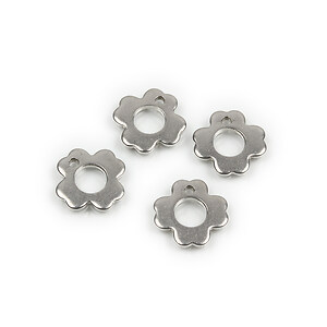 Charm otel inoxidabil 201 trifoi 10x10mm