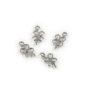 Charm otel inoxidabil 201 trifoi 11x6mm