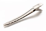 Baza clama de par aligator argintiu inchis 88x11x13,5mm