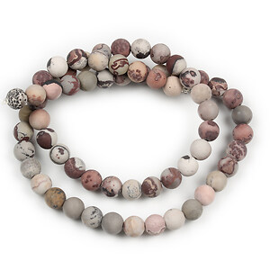 Sirag Dendritic Jasper (Chohua jasper) frosted (mat) sfere 6mm