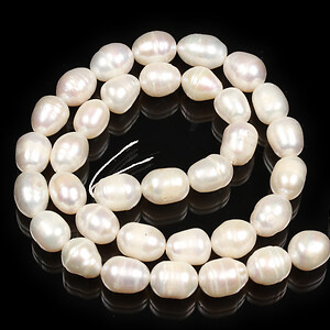 Sirag perle de cultura alb crem ovale aprox. 10-12,5x8-9mm