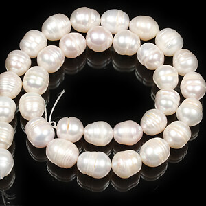 Sirag perle de cultura alb crem ovale aprox. 10-12x9-10mm