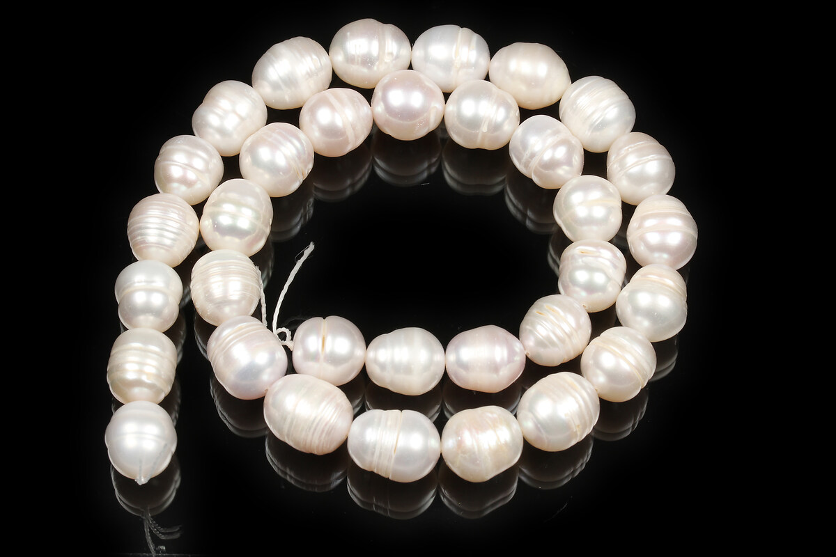Sirag perle de cultura alb crem ovale aprox. 10-12x9-10mm
