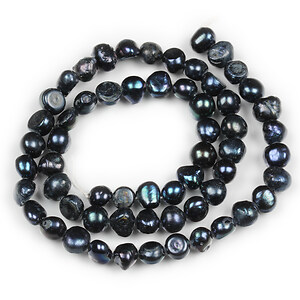 Sirag perle de cultura prussian blue aprox. 6-8x4-6mm