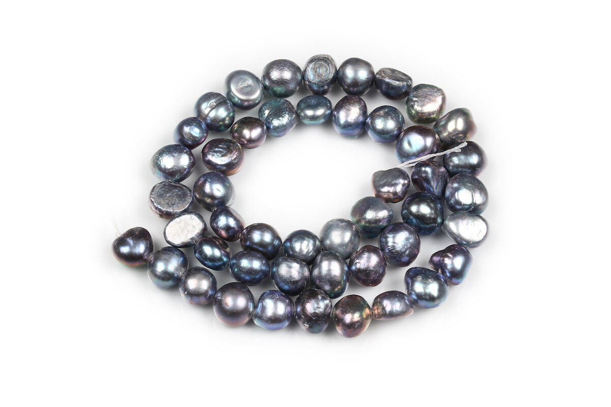Sirag perle de cultura prussian blue aprox. 7-9x5-6mm