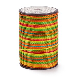 Rola ata cerata rotunda rasucita micro macrame 0,8mm, rola aprox. 50m - multicolor