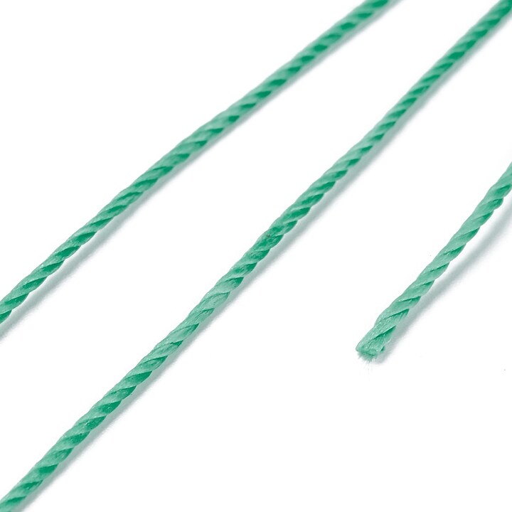 Rola ata cerata rotunda rasucita micro macrame 0,8mm, rola aprox. 50m - verde