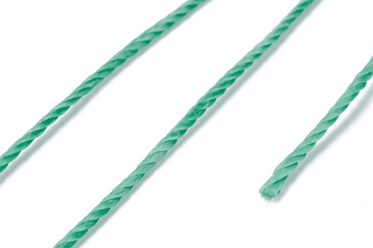 Rola ata cerata rotunda rasucita micro macrame 0,8mm, rola aprox. 50m - verde