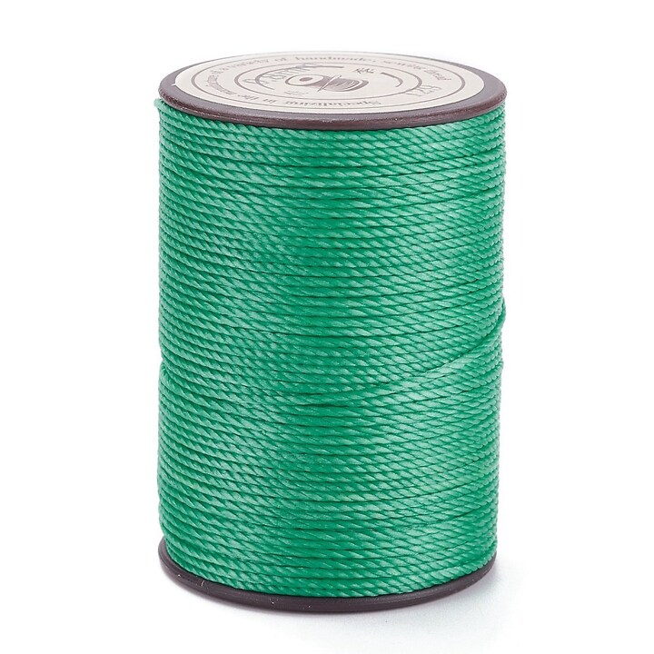 Rola ata cerata rotunda rasucita micro macrame 0,8mm, rola aprox. 50m - verde