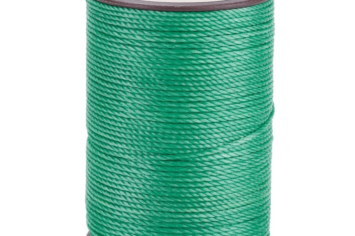 Rola ata cerata rotunda rasucita micro macrame 0,8mm, rola aprox. 50m - verde