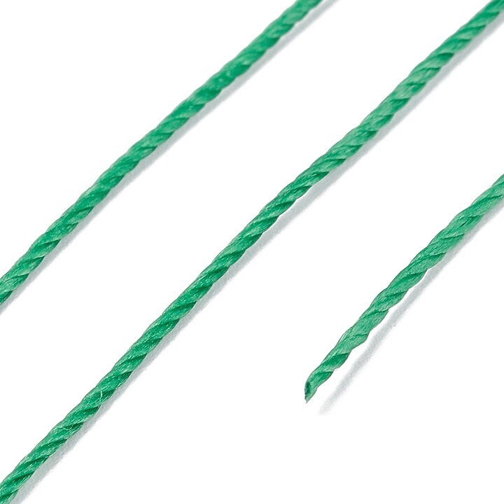 Rola ata cerata rotunda rasucita micro macrame 0,8mm, rola aprox. 50m - verde