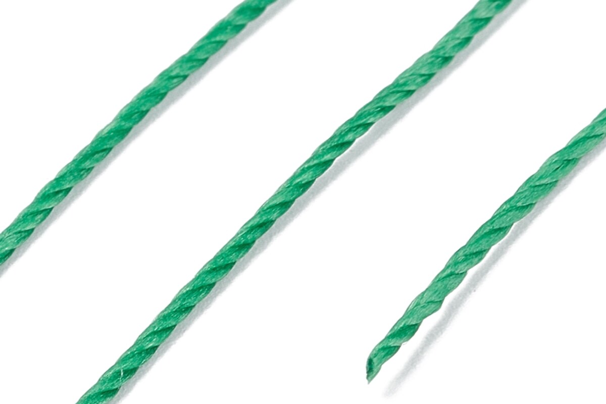 Rola ata cerata rotunda rasucita micro macrame 0,8mm, rola aprox. 50m - verde