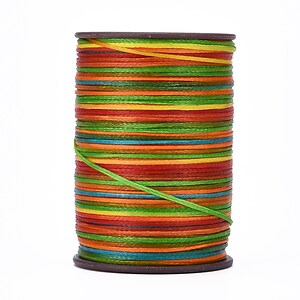 Rola ata cerata micro macrame, plata, 0,8mm, rola 100m - multicolor