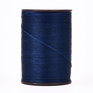 Rola ata cerata micro macrame, plata, 0,8mm, rola 100m - albastru inchis