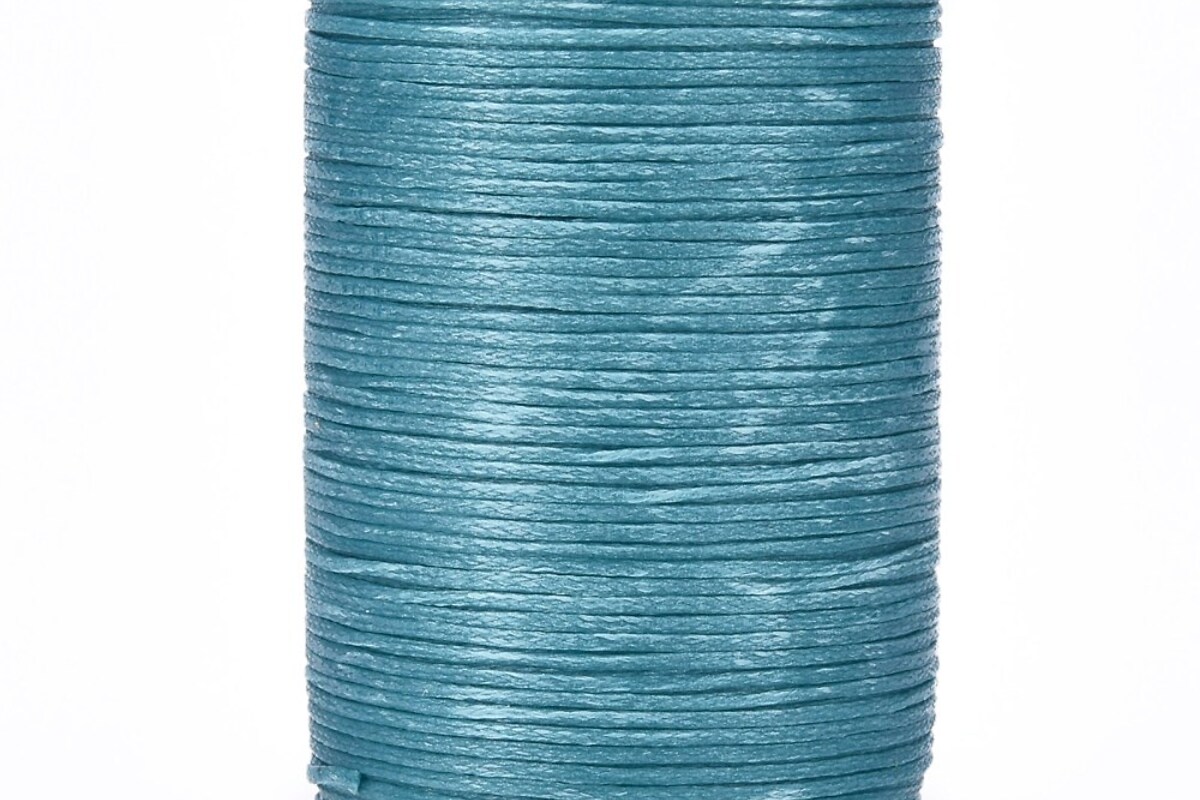 Rola ata cerata micro macrame, plata, 0,8mm, rola 100m - albastru deschis