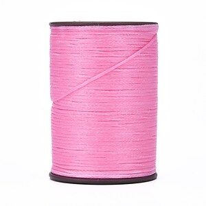Rola ata cerata micro macrame, plata, 0,8mm, rola 100m - roz