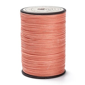 Rola ata cerata rotunda micro macrame, 0,45mm, rola 160m - roz somon