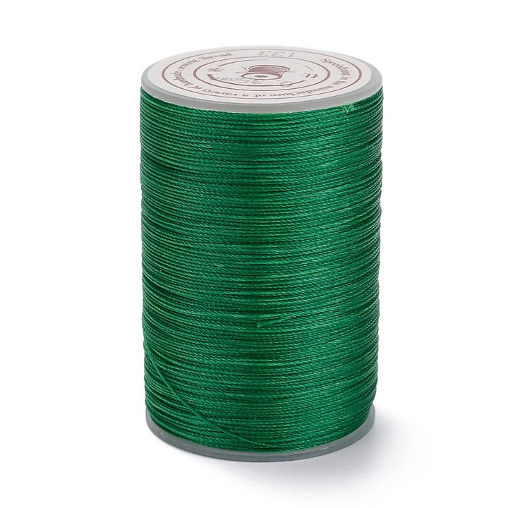 Rola ata cerata rotunda micro macrame, 0,3-0,4mm, rola 160m - verde