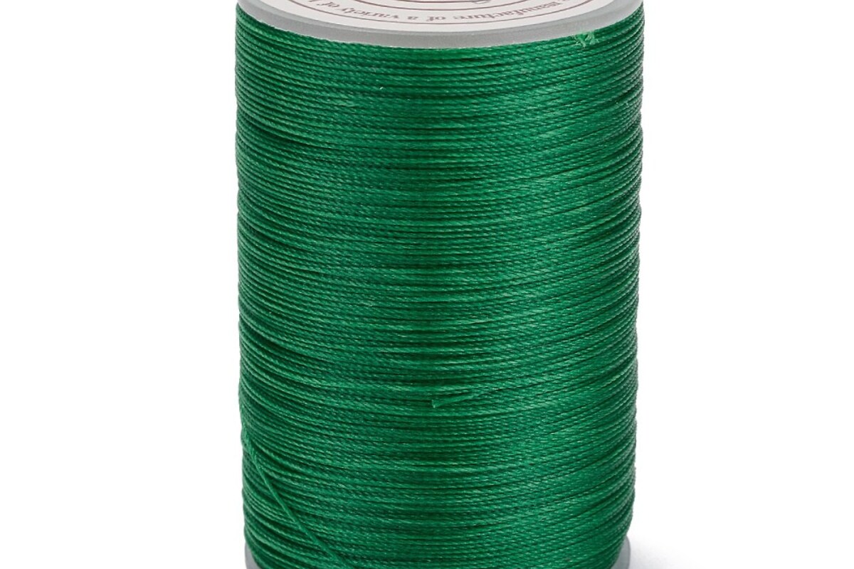 Rola ata cerata rotunda micro macrame, 0,3-0,4mm, rola 160m - verde