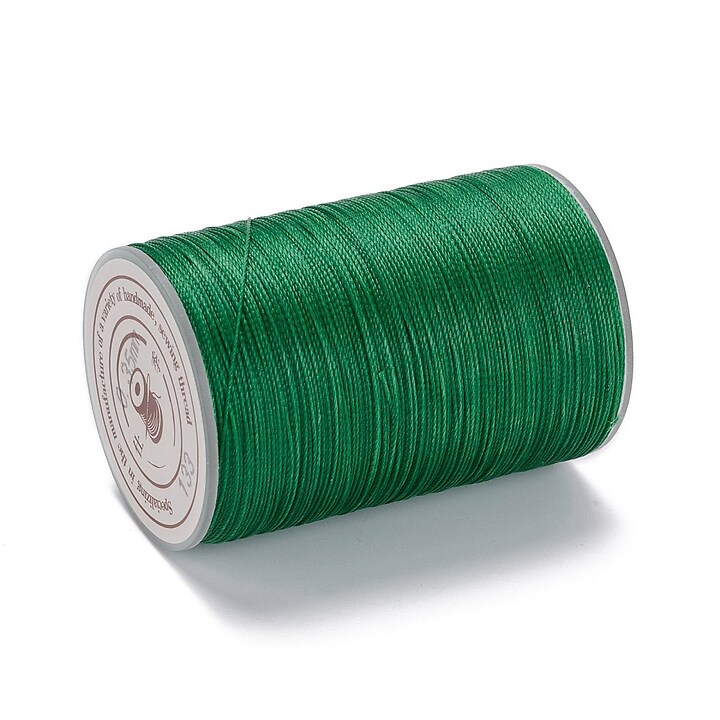 Rola ata cerata rotunda micro macrame, 0,3-0,4mm, rola 160m - verde