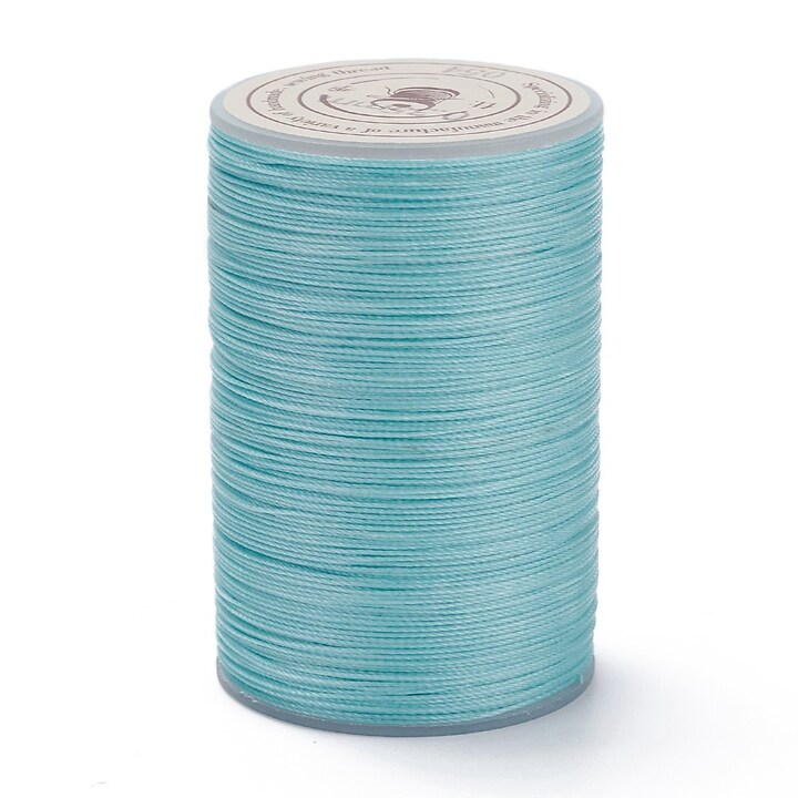 Rola ata cerata rotunda micro macrame, 0,3-0,4mm, rola 160m - bleu