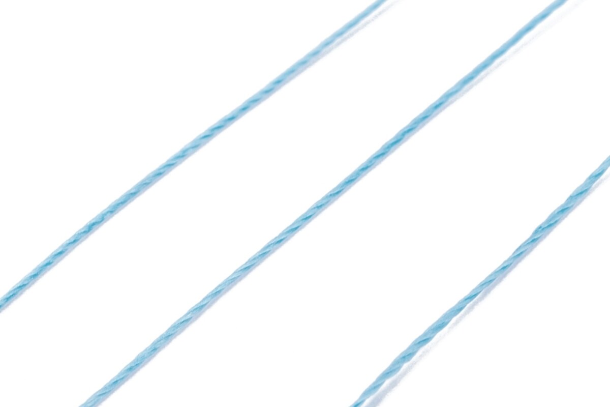 Rola ata cerata rotunda micro macrame, 0,3-0,4mm, rola 160m - albastru