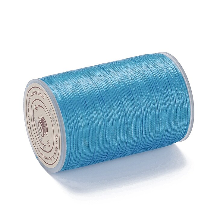 Rola ata cerata rotunda micro macrame, 0,3-0,4mm, rola 160m - albastru