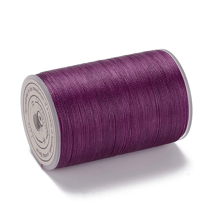 Rola ata cerata rotunda micro macrame, 0,3-0,4mm, rola 160m - violet