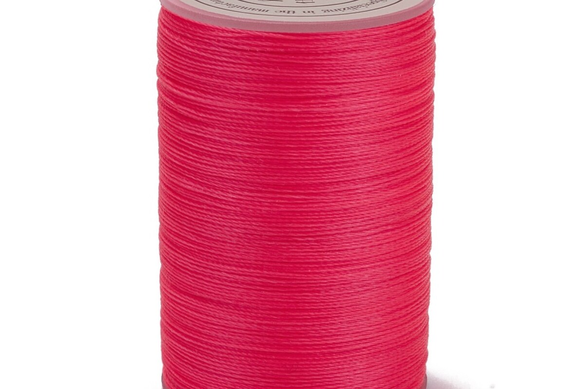 Rola ata cerata rotunda micro macrame, 0,3-0,4mm, rola 160m - roz aprins